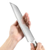 Blissful Edge Series 8.5 Inch Damascus Steel Bread Knife